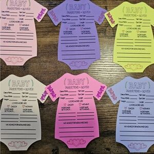 Baby Predictions and Advice Cards Set - Multicolor